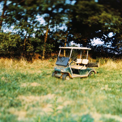 a sweet golf cart photo